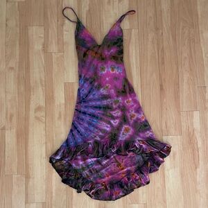 Y2K Bohemian Tie Dye Dress